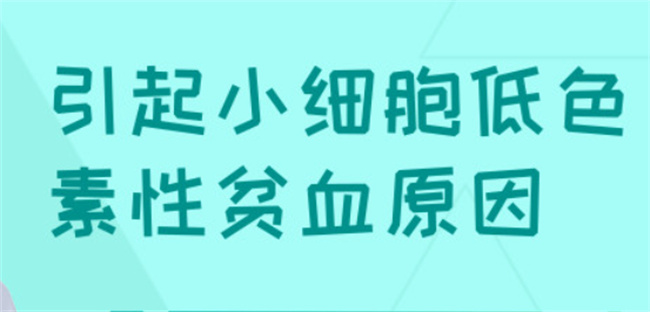 患者出现小细胞低色素贫血有哪些原因