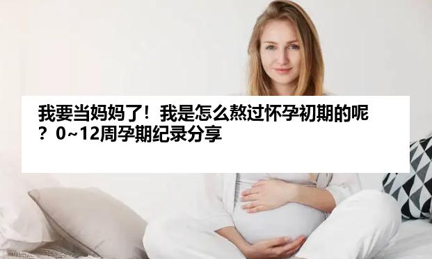 我要当妈妈了！我是怎么熬过怀孕初期的呢？0~12周孕期纪录分享