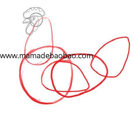 3种方法来画公鸡 -（卡通公鸡）