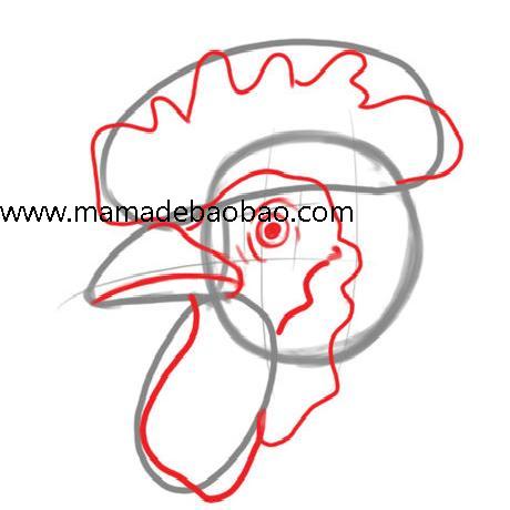 3种方法来画公鸡 -（卡通公鸡）
