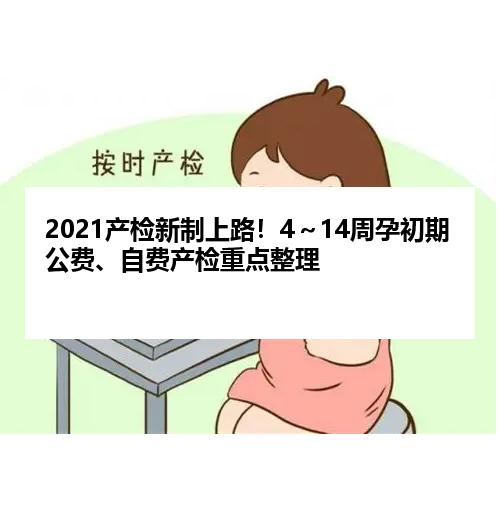 2021产检新制上路！4～14周孕初期公费、自费产检重点整理